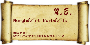 Menyhárt Borbála névjegykártya